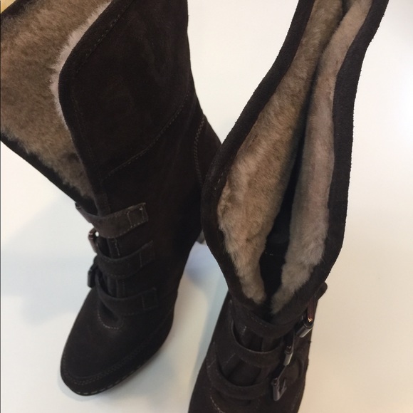 Sofft Chocolate Brown Espresso Suede Boots - 9 - Picture 8 of 8